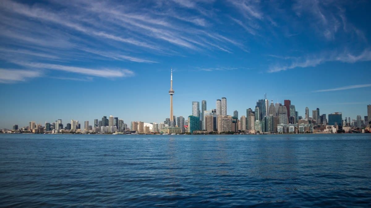 Toronto skyline and waterfront viewed from the west end of the city