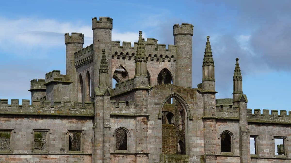 Historic castle architecture viewed from the grounds